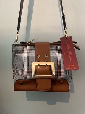 John Romain tweed handbag